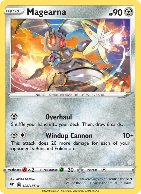 Kartu Magearna dari Vivid Voltage, nomor 128/185