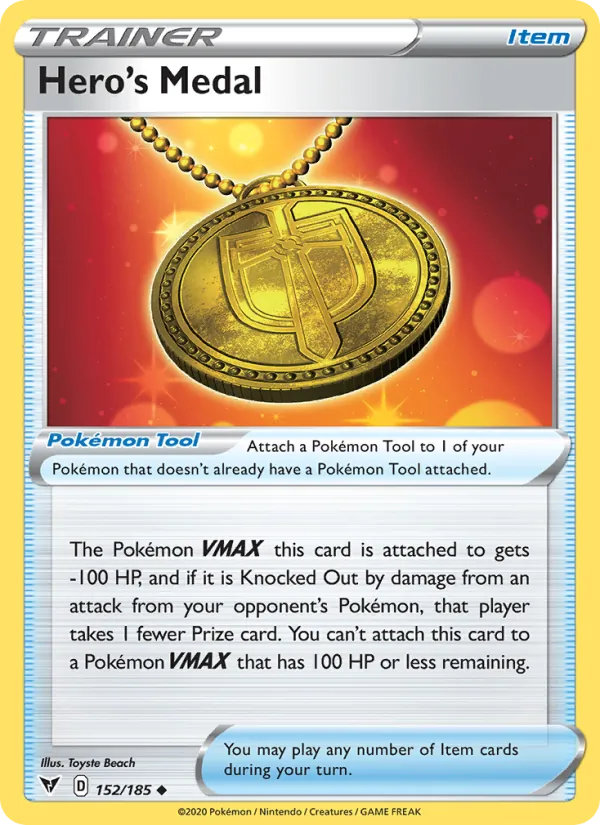 Kaart Hero's Medal uit Vivid Voltage, nummer 152/185