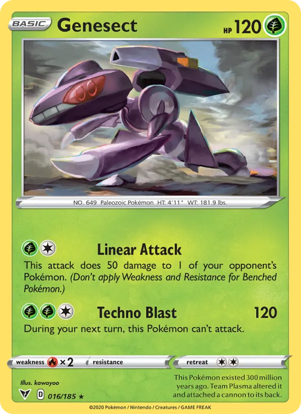 Kartu Genesect dari Vivid Voltage, nomor 16/185