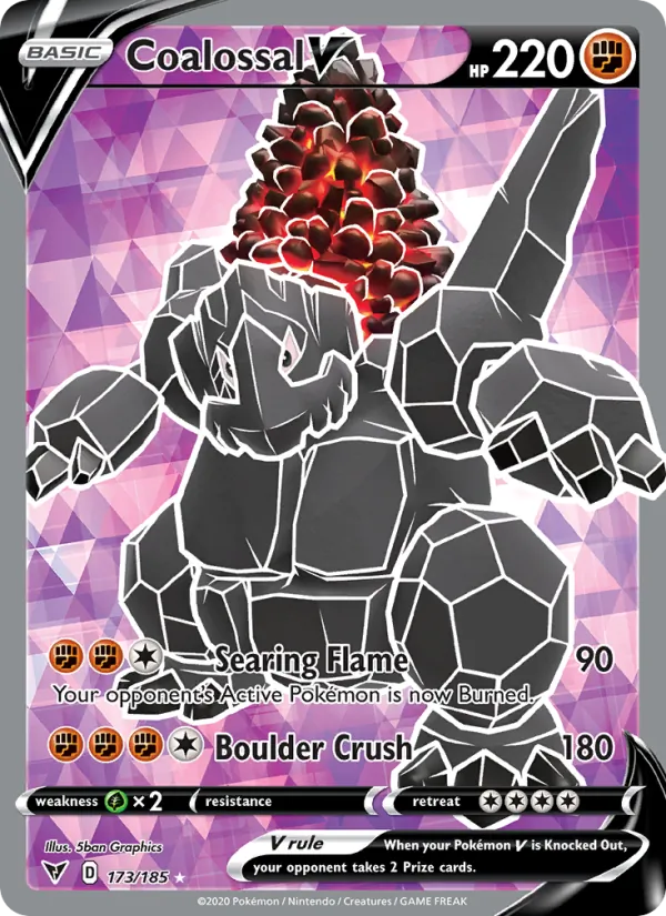 Coalossal V card from Vivid Voltage, number 173/185