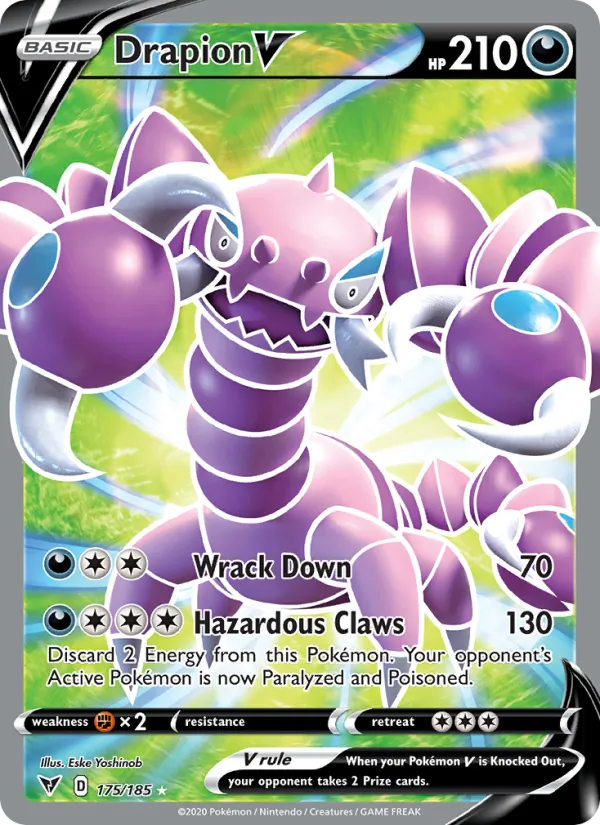 Kaart Drapion V uit Vivid Voltage, nummer 175/185