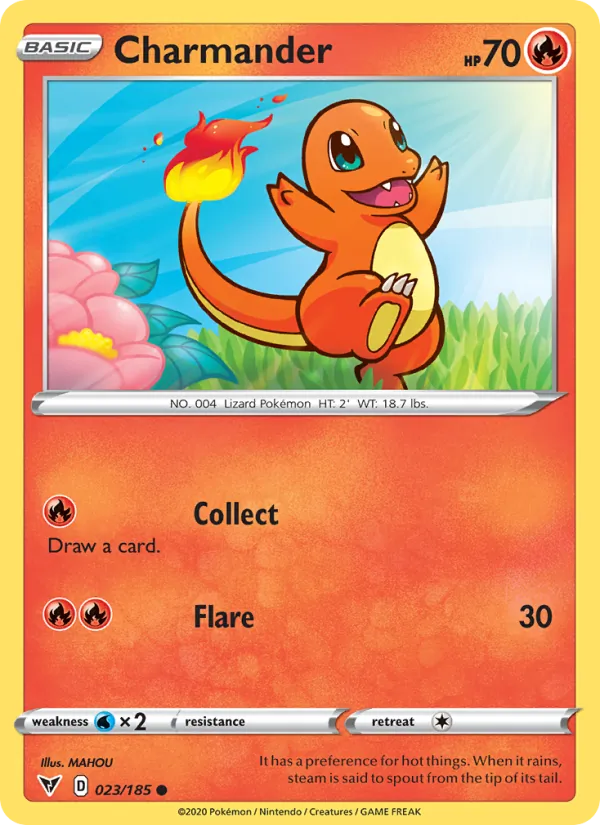Kartu Charmander dari Vivid Voltage, nomor 23/185