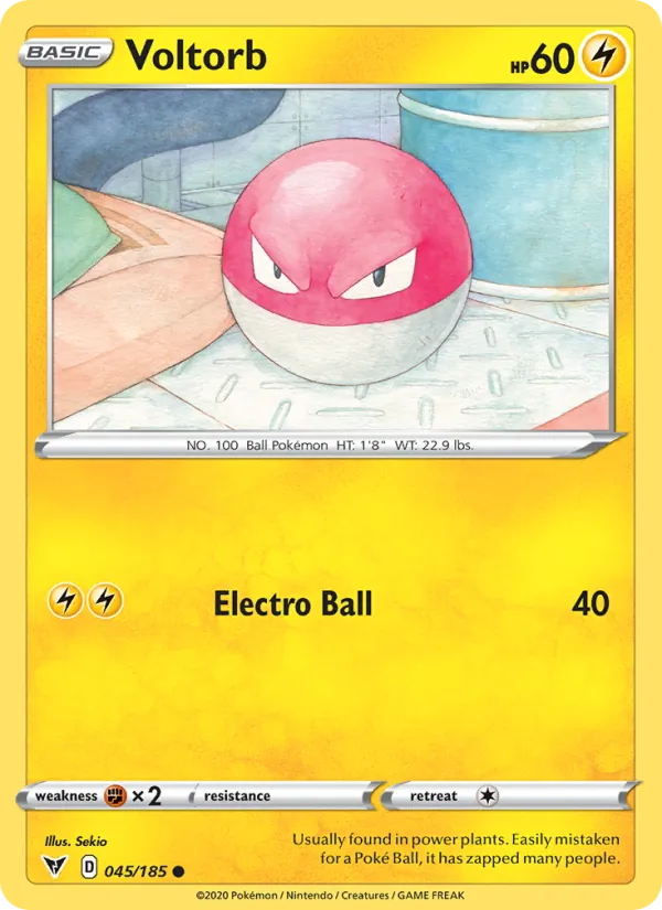 Kartu Voltorb dari Vivid Voltage, nomor 45/185