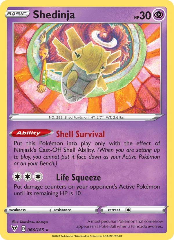 Kaart Shedinja uit Vivid Voltage, nummer 66/185