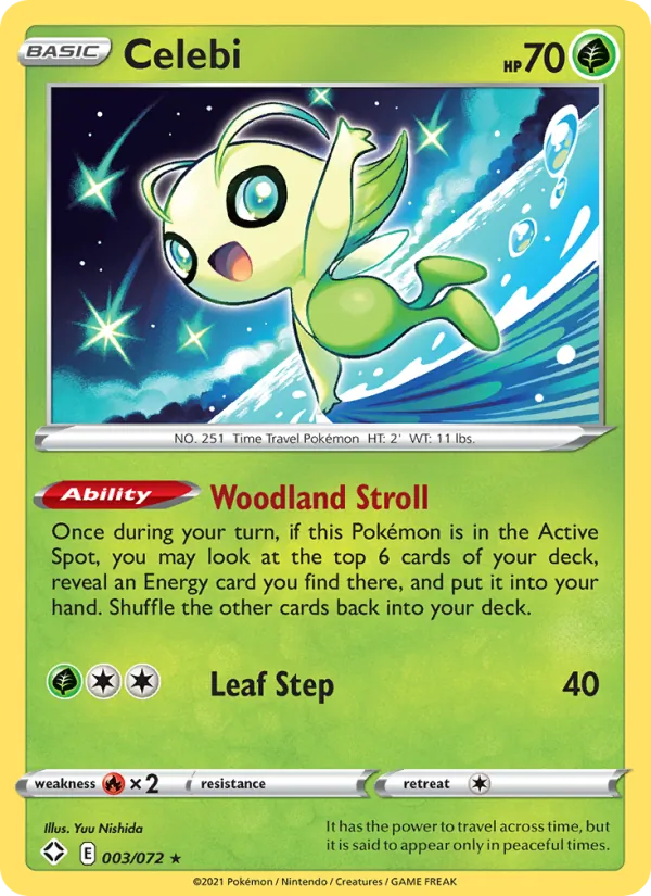Kaart Celebi uit Shining Fates, nummer 3/72