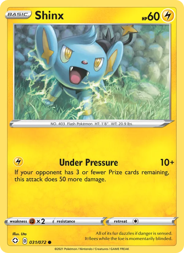 Kaart Shinx uit Shining Fates, nummer 31/72