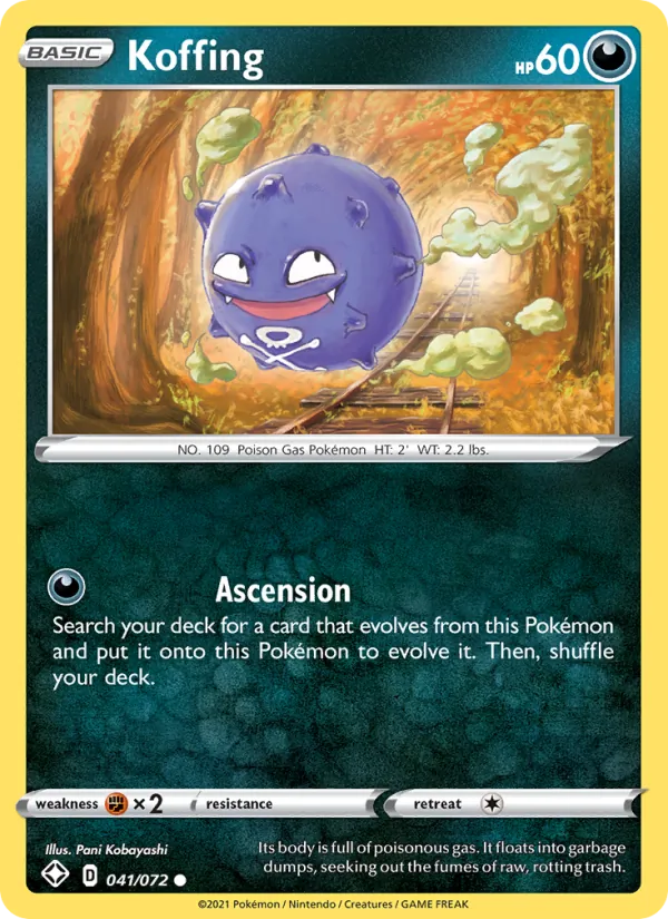 Kaart Koffing uit Shining Fates, nummer 41/72