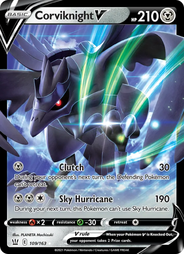 Kaart Corviknight V uit Battle Styles, nummer 109/163