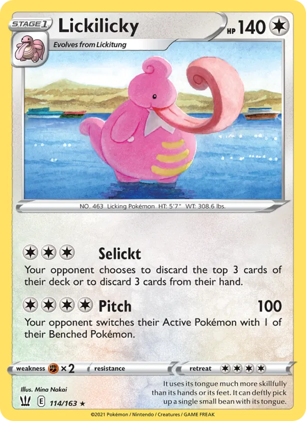 Kaart Lickilicky uit Battle Styles, nummer 114/163