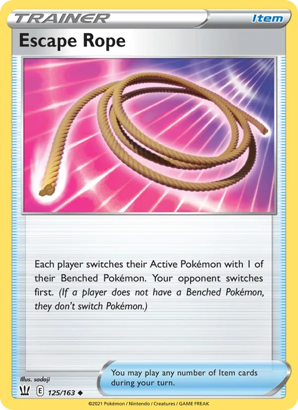 Kaart Escape Rope uit Battle Styles, nummer 125/163