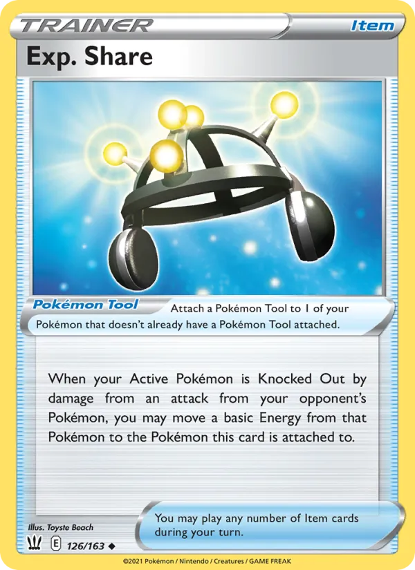 Kartu Exp. Share dari Battle Styles, nomor 126/163
