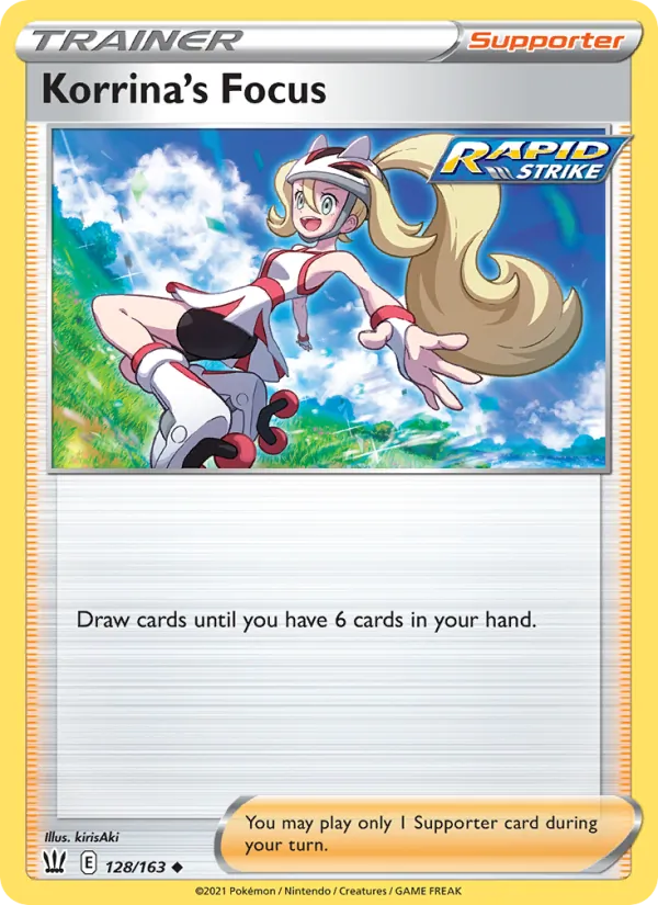 Kaart Korrina's Focus uit Battle Styles, nummer 128/163