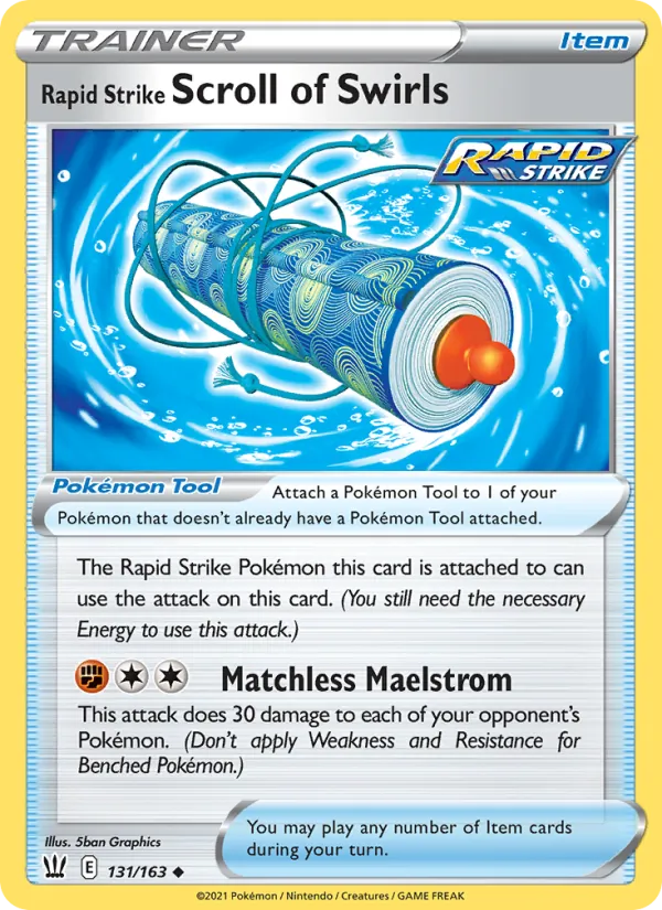 Kartu Rapid Strike Scroll of Swirls dari Battle Styles, nomor 131/163