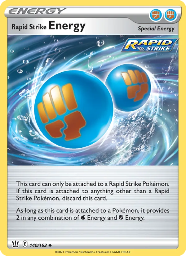 Kaart Rapid Strike Energy uit Battle Styles, nummer 140/163