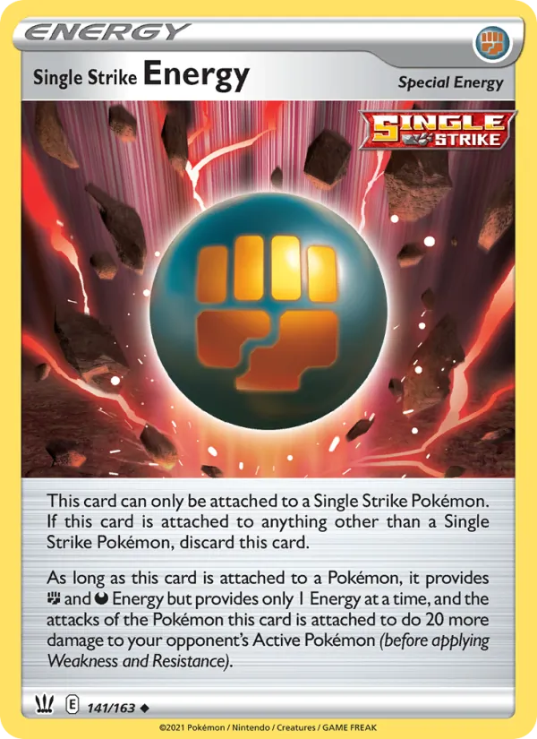Kaart Single Strike Energy uit Battle Styles, nummer 141/163