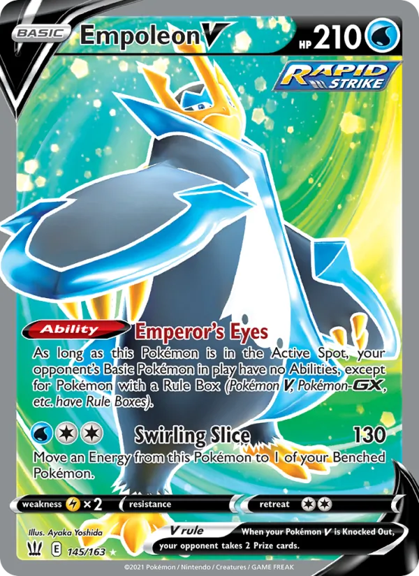 Empoleon V card from Battle Styles, number 145/163