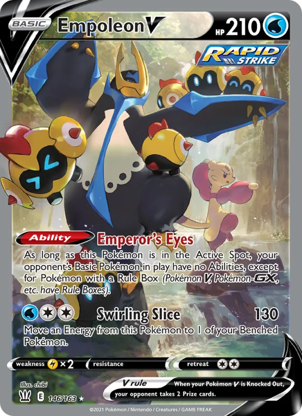 Empoleon V card from Battle Styles, number 146/163