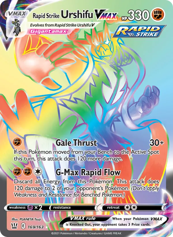Rapid Strike Urshifu VMAX card from Battle Styles, number 169/163