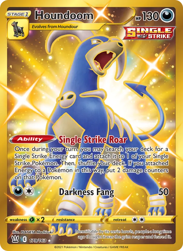 Houndoom card from Battle Styles, number 179/163