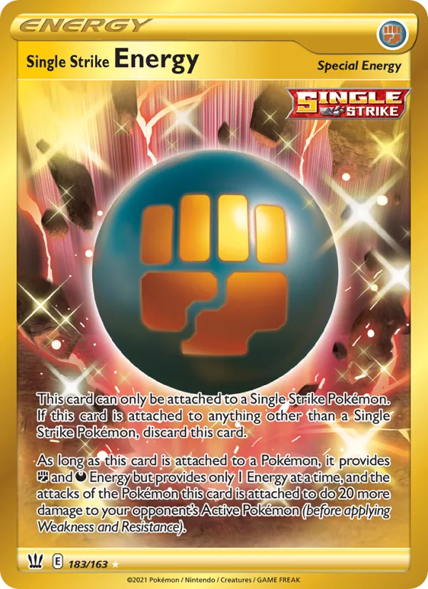 Kaart Single Strike Energy uit Battle Styles, nummer 183/163