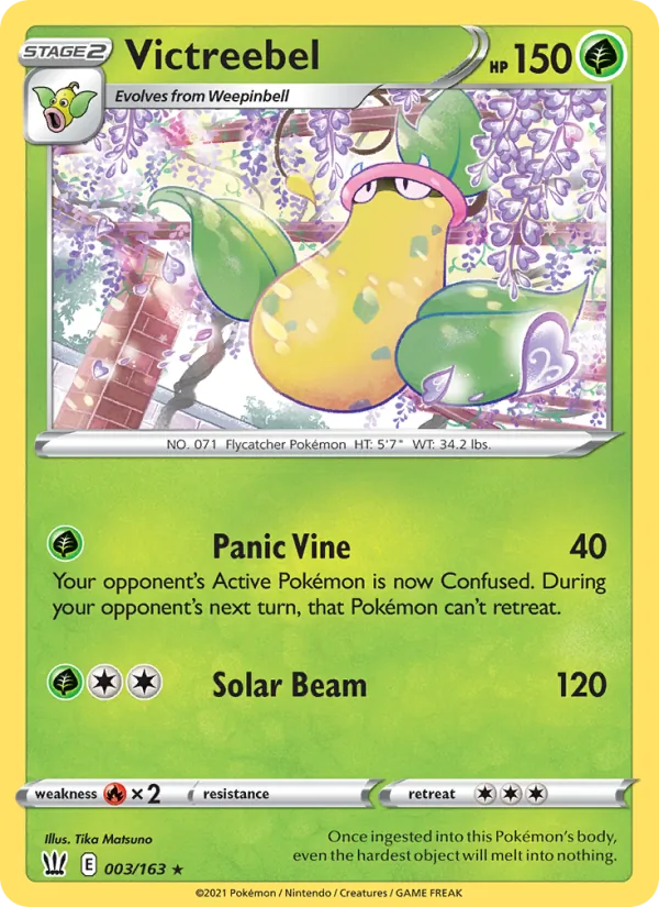 Kartu Victreebel dari Battle Styles, nomor 3/163