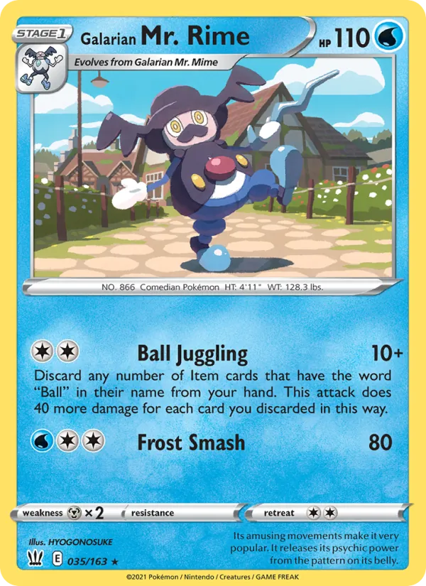 Kaart Galarian Mr. Rime uit Battle Styles, nummer 35/163