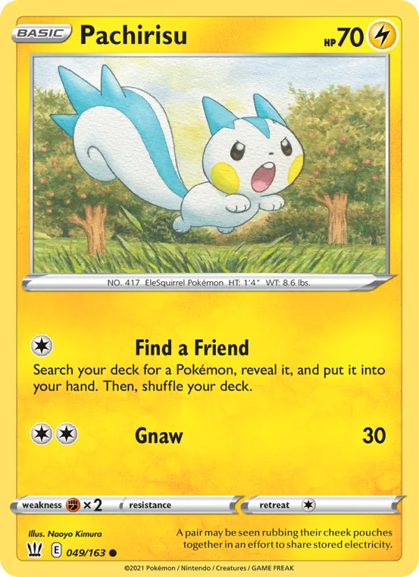 Kaart Pachirisu uit Battle Styles, nummer 49/163