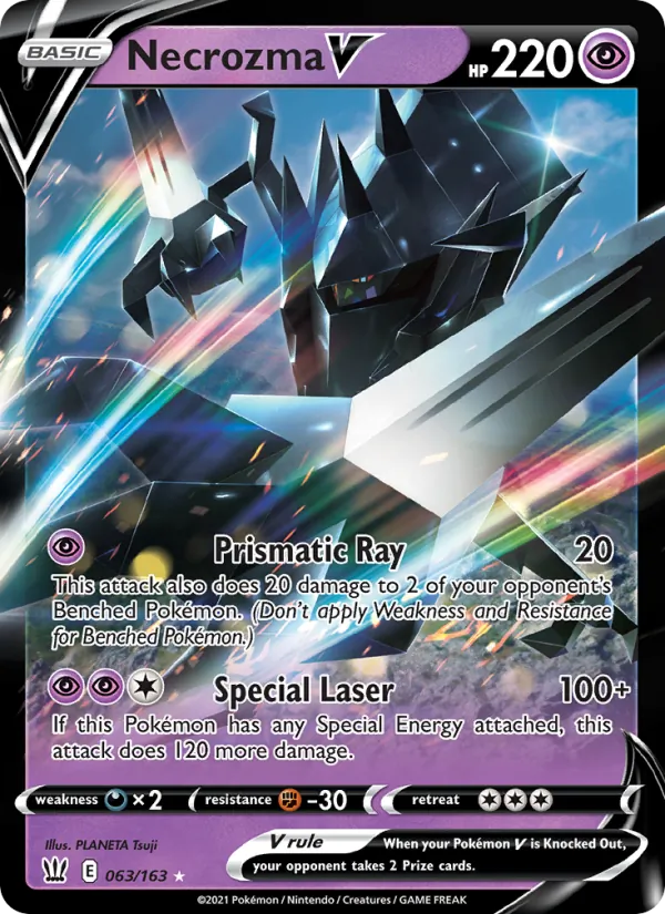 Kaart Necrozma V uit Battle Styles, nummer 63/163