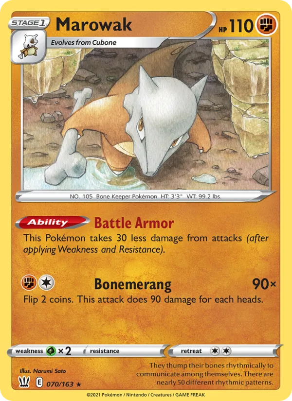 Kaart Marowak uit Battle Styles, nummer 70/163