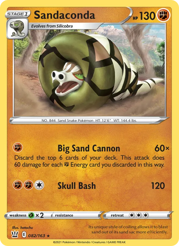 Kartu Sandaconda dari Battle Styles, nomor 82/163
