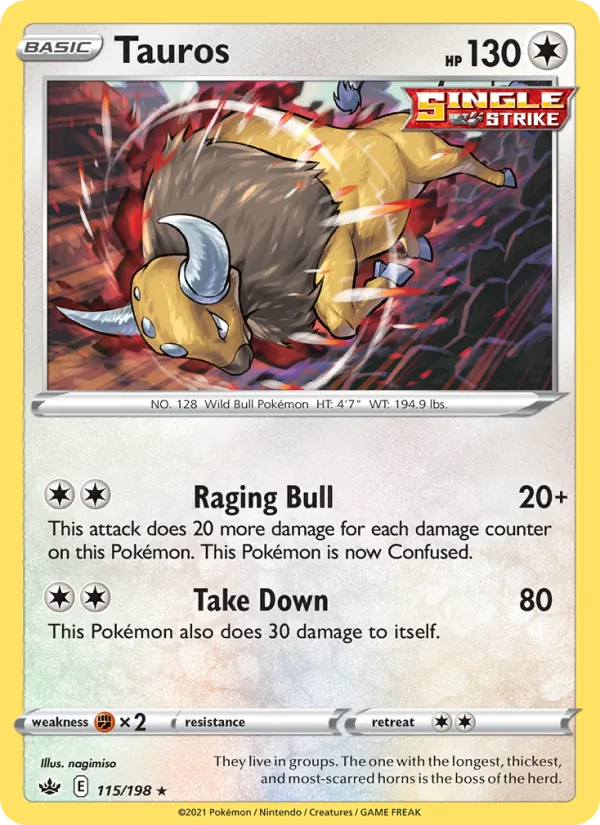 Kartu Tauros dari Chilling Reign, nomor 115/198
