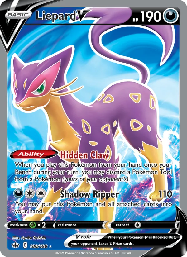 Kartu Liepard V dari Chilling Reign, nomor 180/198