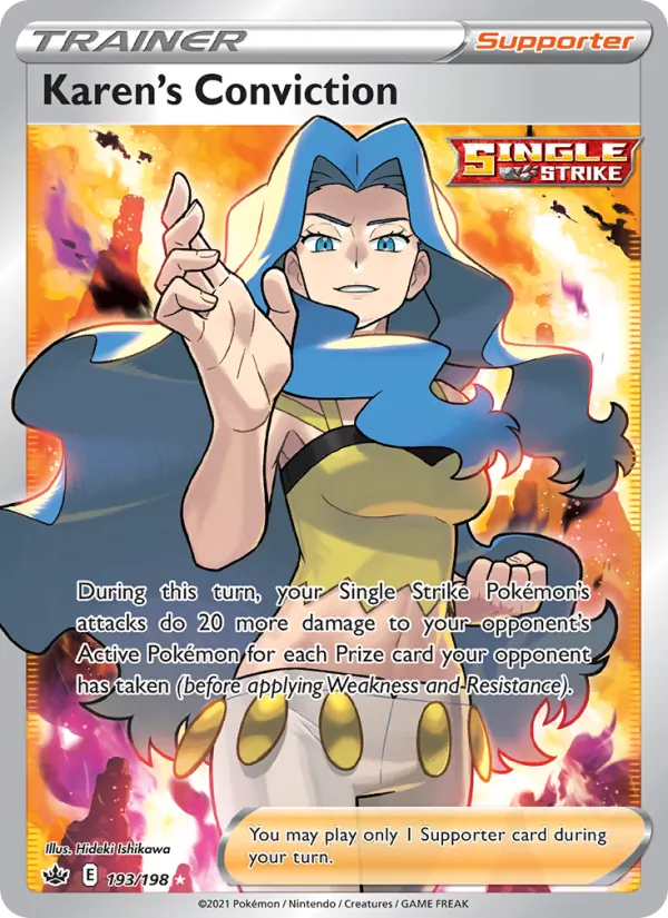 Karen's Conviction card from Chilling Reign, number 193/198