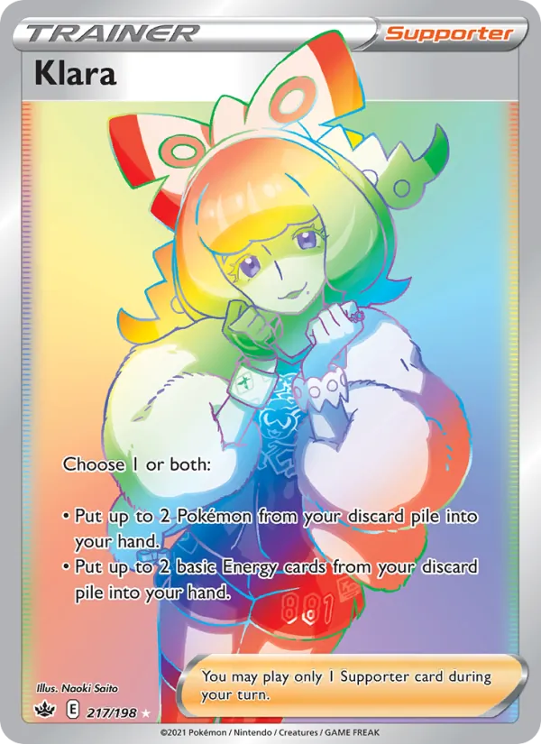Klara card from Chilling Reign, number 217/198