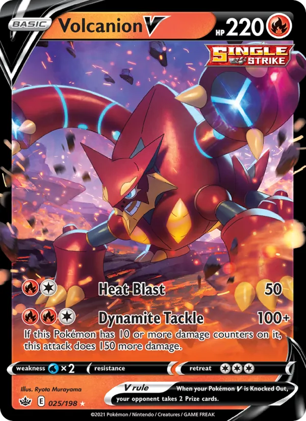 Kartu Volcanion V dari Chilling Reign, nomor 25/198