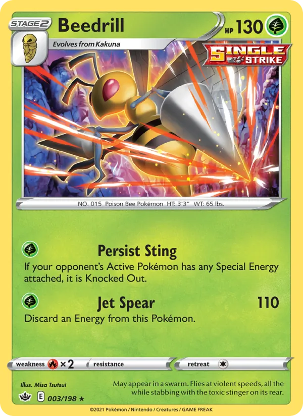 Kaart Beedrill uit Chilling Reign, nummer 3/198