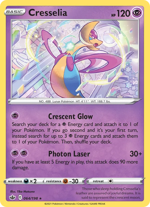 Kaart Cresselia uit Chilling Reign, nummer 64/198
