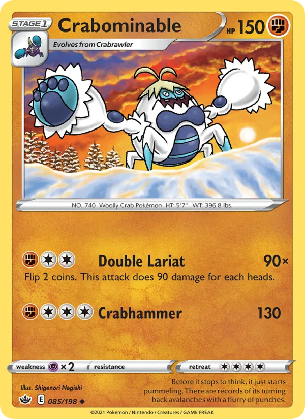 Kaart Crabominable uit Chilling Reign, nummer 85/198