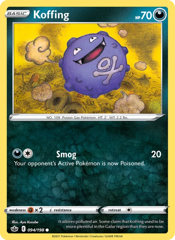 Kaart Koffing uit Chilling Reign, nummer 94/198