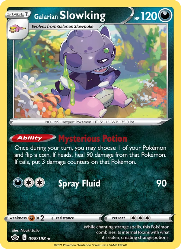 Kartu Galarian Slowking dari Chilling Reign, nomor 98/198