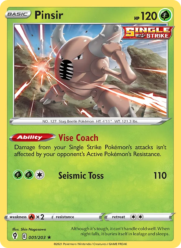 Kartu Pinsir dari Evolving Skies, nomor 1/203