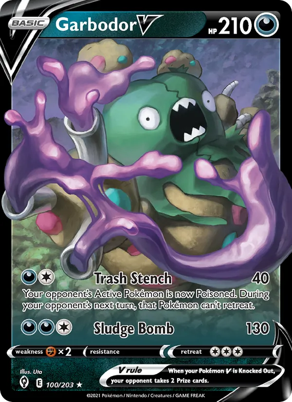 Kaart Garbodor V uit Evolving Skies, nummer 100/203