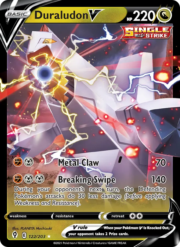 Kartu Duraludon V dari Evolving Skies, nomor 122/203