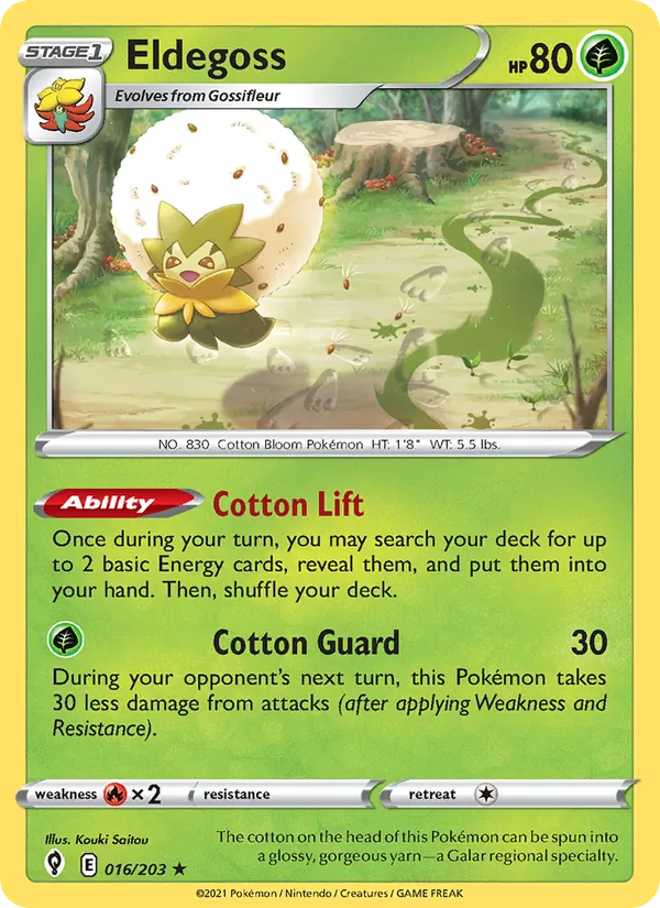 Kartu Eldegoss dari Evolving Skies, nomor 16/203