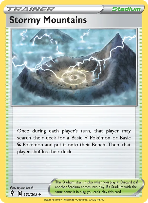 Kartu Stormy Mountains dari Evolving Skies, nomor 161/203