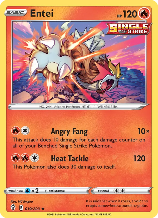 Kartu Entei dari Evolving Skies, nomor 19/203