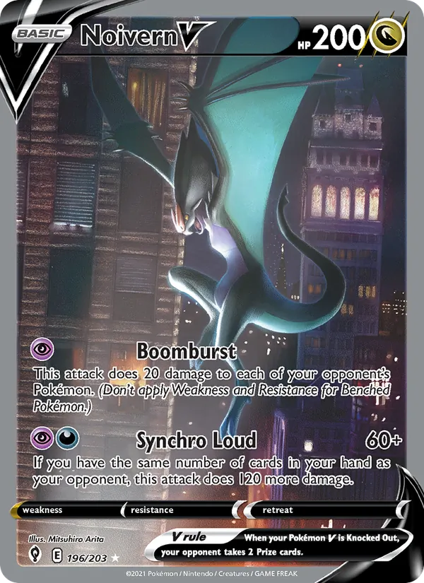 Noivern V card from Evolving Skies, number 196/203