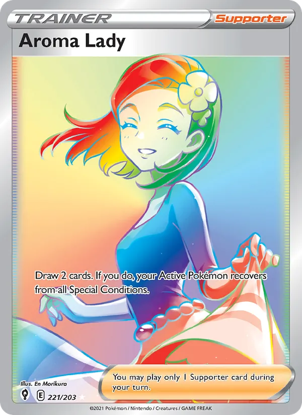 Aroma Lady card from Evolving Skies, number 221/203