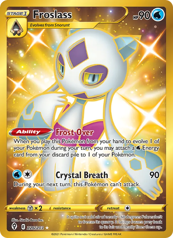 Froslass card from Evolving Skies, number 226/203
