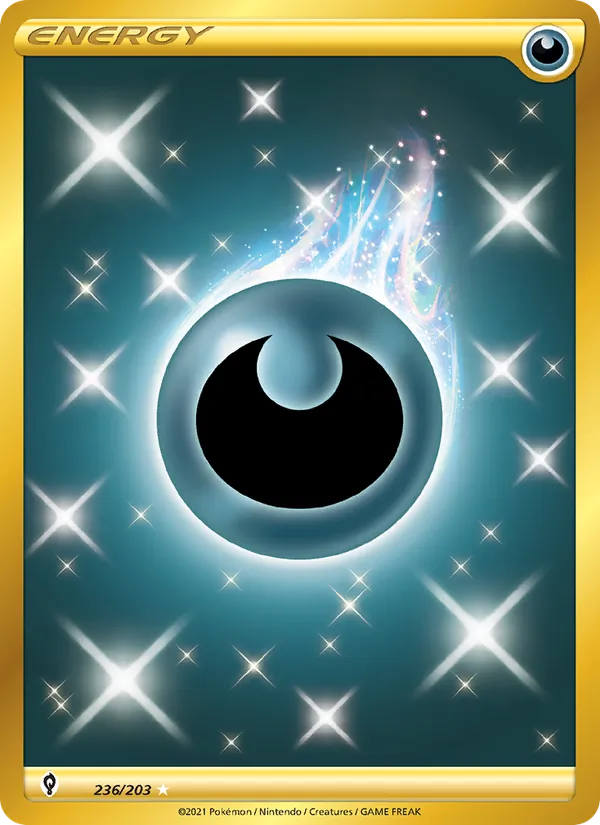 Darkness Energy card from Evolving Skies, number 236/203